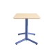 Mesa COLMAR, azul, tapa de contrachapado revestido con HPL, color natural, 120 x 70 cms