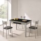 Mesa extensible de cristal para cocina y comedor estilo Alba modelo Liria