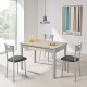 Mesa extensible de cristal para cocina y comedor estilo Alba modelo Liria