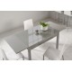 Mesa extensible de cristal para cocina y comedor estilo Alba modelo Liria