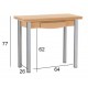 Mesa con apertura tipo libro para cocina y comedor estilo Kombi modelo Cira