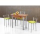 Mesa con apertura tipo libro para cocina y comedor estilo Kombi modelo Cira