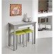 Mesa de cristal con apertura tipo libro para cocina y comedor tipo Alba libro modelo Liria