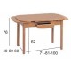 Mesa extensible laminada para cocina y comedor estilo Mesa Koe modelo Ebro