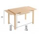 Mesa extensible laminada para cocina y comedor estilo Mesa Ibiza modelo Dalia