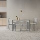  Mesa extensible laminada para cocina y comedor estilo Mesa Arona modelo Brisa