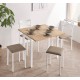  Mesa laminada con apertura tipo libro para cocina y comedor tipo Mesa Nube modelo Tera