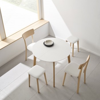 Mesa laminada extensible para cocina y comedor tipo Mesa Ana modelo Elma