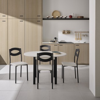 Mesa extensible laminada para cocina y comedortipo Mesa Isla modelo Noa