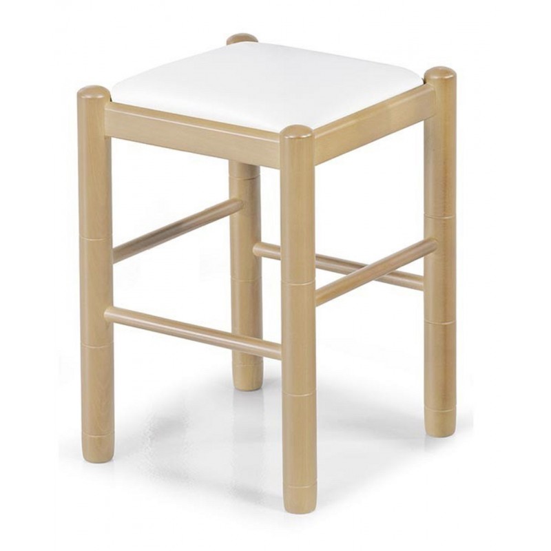 Taburete de madera para cocina y comedor tipo Taburete monica modelo Selva