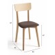 Silla de madera para cocina y comedor estilo silla Zaida modelo Zaira
