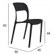 Silla apilable para cocina y comedor tipo silla Roma modelo Bruna