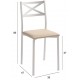 Silla metálica tapizada para cocina y bar estilo Silla Bárbara  modelo Vega