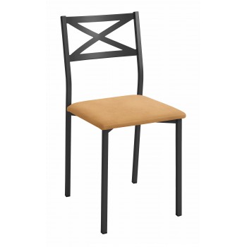 Silla metálica tapizada para cocina y bar estilo Silla Bárbara  modelo Vega