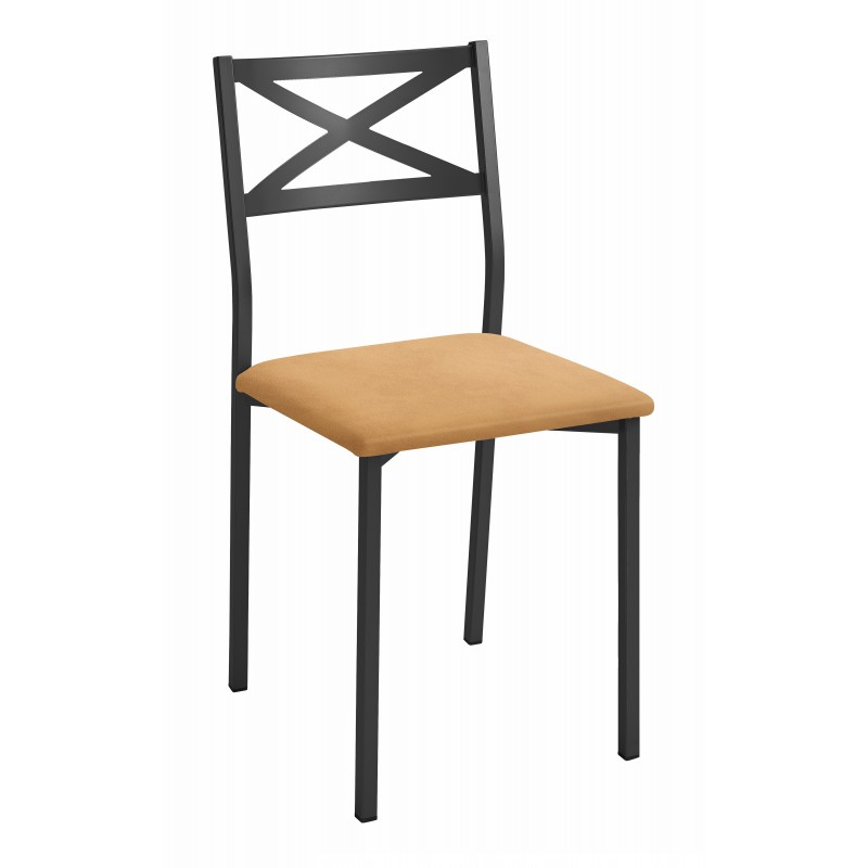 Silla metálica tapizada para cocina y bar estilo Silla Bárbara  modelo Vega