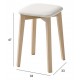 Taburete bajo de madera tapizada para cocina y comedor estilo taburete Zoe modelo Luna