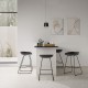 Taburete alto metálica de polipropileno para cocina y comedor tipo Kobi modelo Taro