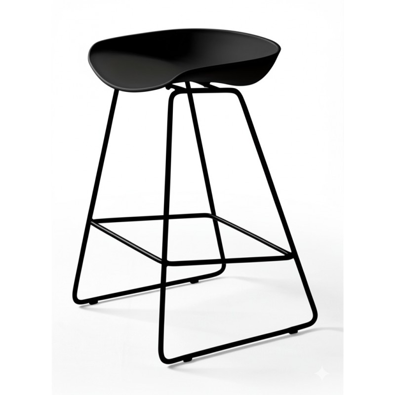 Taburete alto metálica de polipropileno para cocina y comedor tipo Kobi modelo Taro