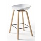 Taburete alto de madera de polipropileno para cocina y comedor tipo taburete Turin modelo Eira