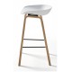 Taburete alto de madera de polipropileno para cocina y comedor tipo taburete Turin modelo Eira
