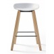 Taburete alto de madera de polipropileno para cocina y comedor tipo taburete Turin modelo Eira