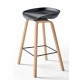 Taburete alto de madera de polipropileno para cocina y comedor tipo taburete Turin modelo Eira