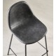 Taburete alto metálica de piel sintética para cocina y comedor estilo Taburete Oslo modelo Noa