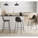 Taburete alto metálica de piel sintética para cocina y comedor estilo Taburete Oslo modelo Noa