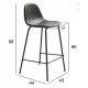 Taburete alto metálica de piel sintética para cocina y comedor estilo Taburete Oslo modelo Noa