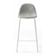 Taburete alto metálica de piel sintética para cocina y comedor estilo Taburete Oslo modelo Noa