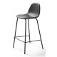 Taburete alto metálica de piel sintética para cocina y comedor estilo Taburete Oslo modelo Noa