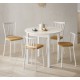 Taburete con respaldo metálica tapizada para cocina y comedor tipo taburete Petra modelo Lena