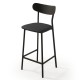 Taburete de cocina modelo Eva con respaldo