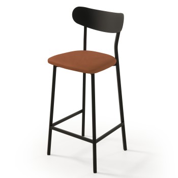 Taburete de cocina modelo Eva con respaldo