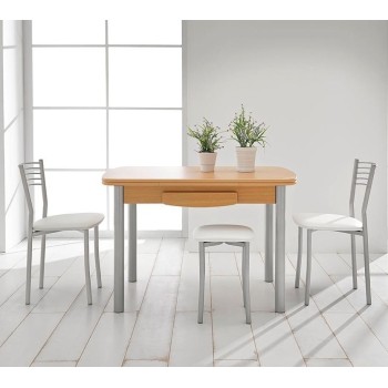 Mesa extensible laminada para cocina y comedor tipo Mesa Kombi modelo Cira