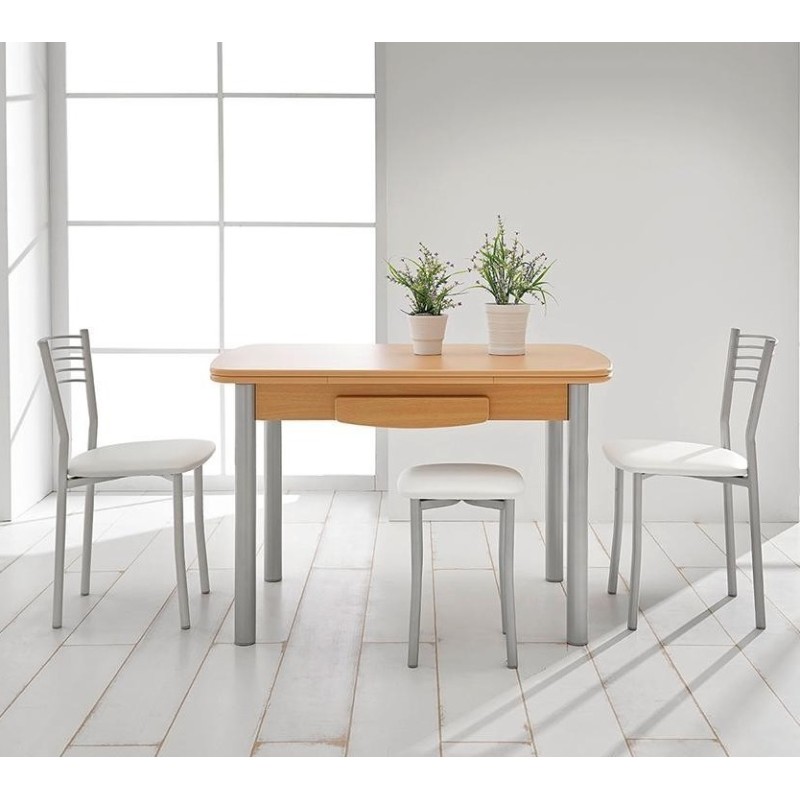  Mesa extensible laminada para cocina y comedor tipo Mesa Kombi modelo Cira
