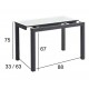 Mesa Elda Cristal apertura frontal