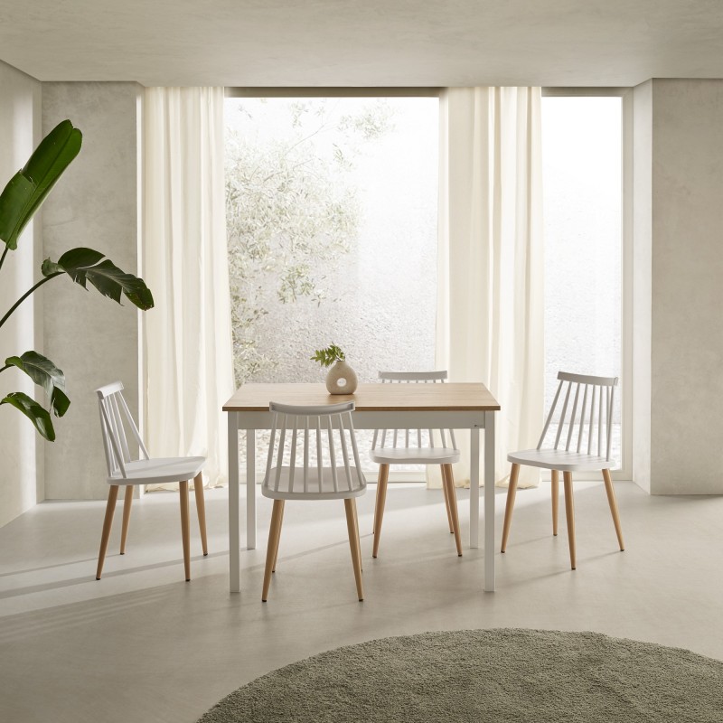 Mesa fija de laminados especiales para cocina y comedor estilo Mesa Niza modelo Aura