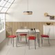 Mesa fija de laminados especiales para cocina y comedor estilo Mesa Niza modelo Aura