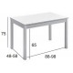 Mesa fija de laminados especiales para cocina y comedor estilo Mesa Niza modelo Aura