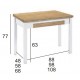  Mesa extensible de laminados especiales para cocina y comedor estilo Mesa Nube modelo Tera
