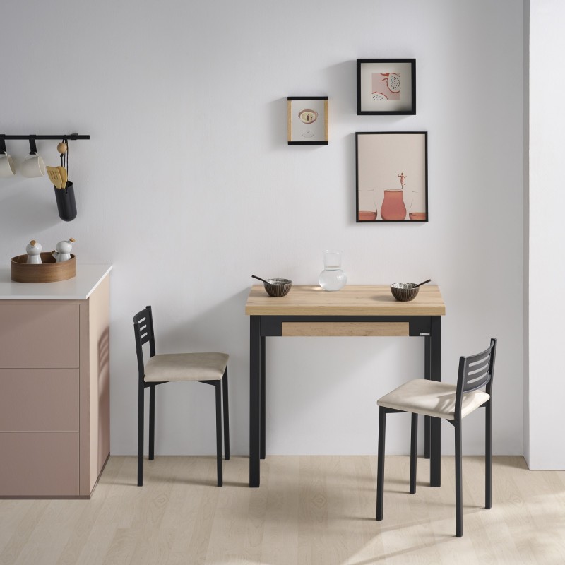 Mesa con apertura tipo libro de laminados especiales para cocina y comedor tipo Mesa Nube  modelo Tera