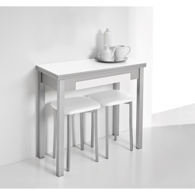 Mesa con apertura tipo libro de laminados especiales para cocina y comedor estilo Mesa Meri  modelo Nerea