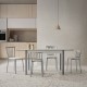 Mesa extensible de cristal configurable para cocina y comedor estilo mesa arona modelo Brisa