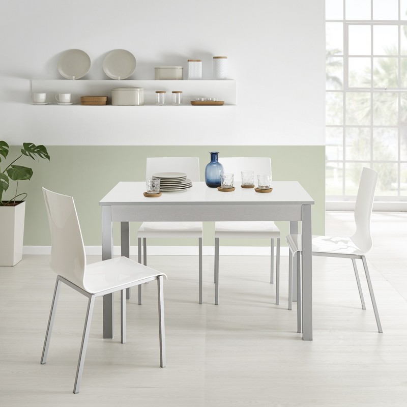 Mesa extensible de cristal para cocina y comedor estilo mesa atenas modelo Vera