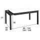 Mesa extensible de cristal para cocina y comedor estilo mesa atenas modelo Vera