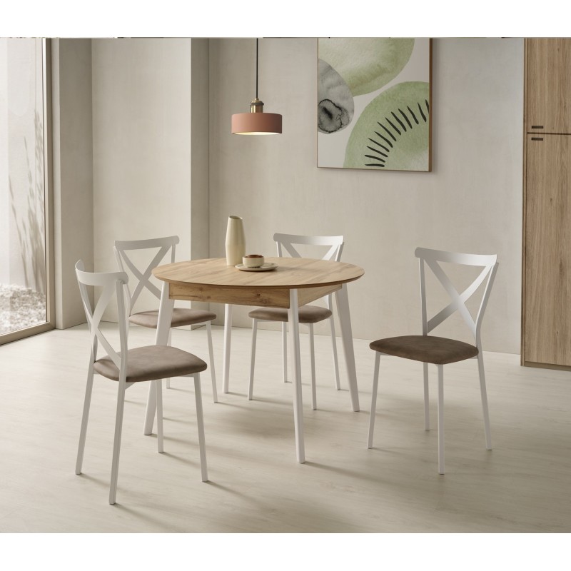 Mesa helen laminado apertura central