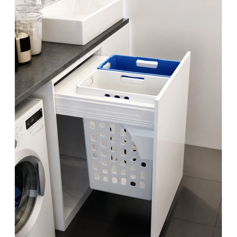 Cesto de ropa extraible para mueble