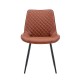 Silla FELICIA, metal, tapizado similpiel vintage 20