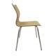 Silla AMELIE, apilable, acero inoxidable, asiento laminado HPL, color natural